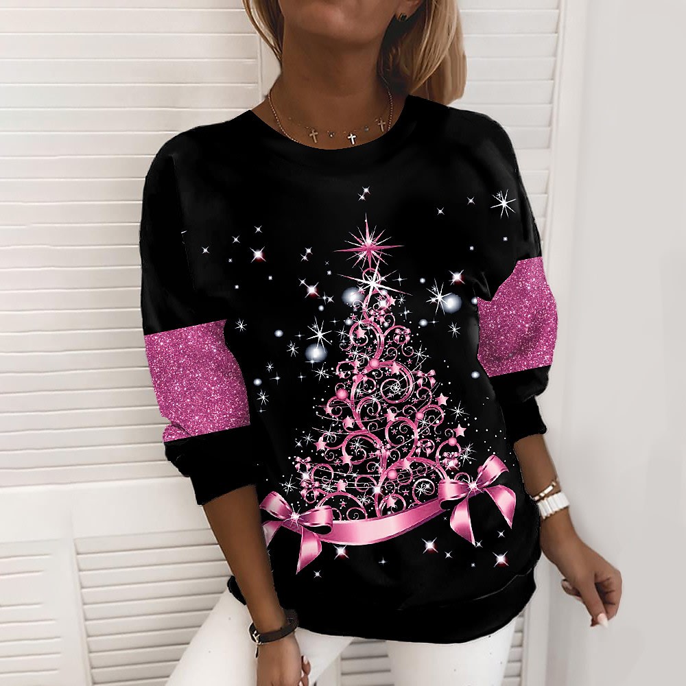 Christmas Sweater Women's 3D Digital Printing Pullover Jacket Fashion Casual Sweatshirt Long Sleeve Printed Round Neck Shirt Top Clothes view 20