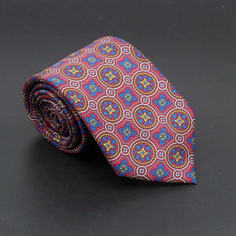 Super Soft Bohemian Silk Ties Men's Fashion 75mm Necktie view 3