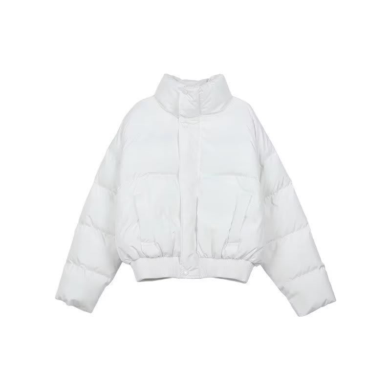 Heavy Simple Stand Collar Casual Short Cotton-padded Coat view 7