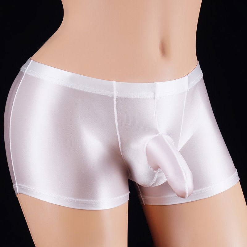 Aircraft Pants Men's Boxers Shiny Silky High Elastic Underwear Lift Shorts Breathable Tights view 4
