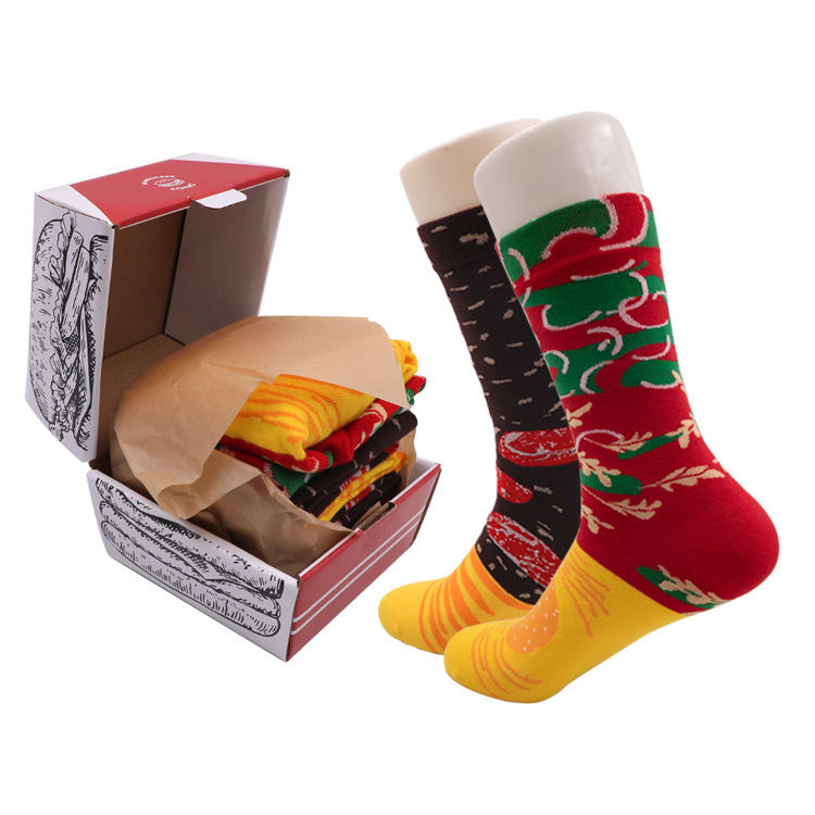 Christmas Creative Hamburger Socks Party Socks Gift view 9