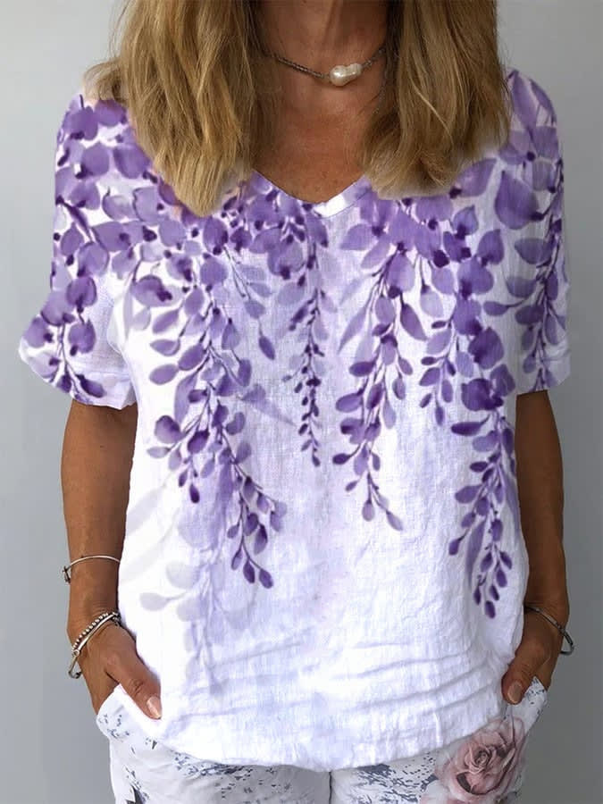 Women's Collarless Polyester Printed Top view 12