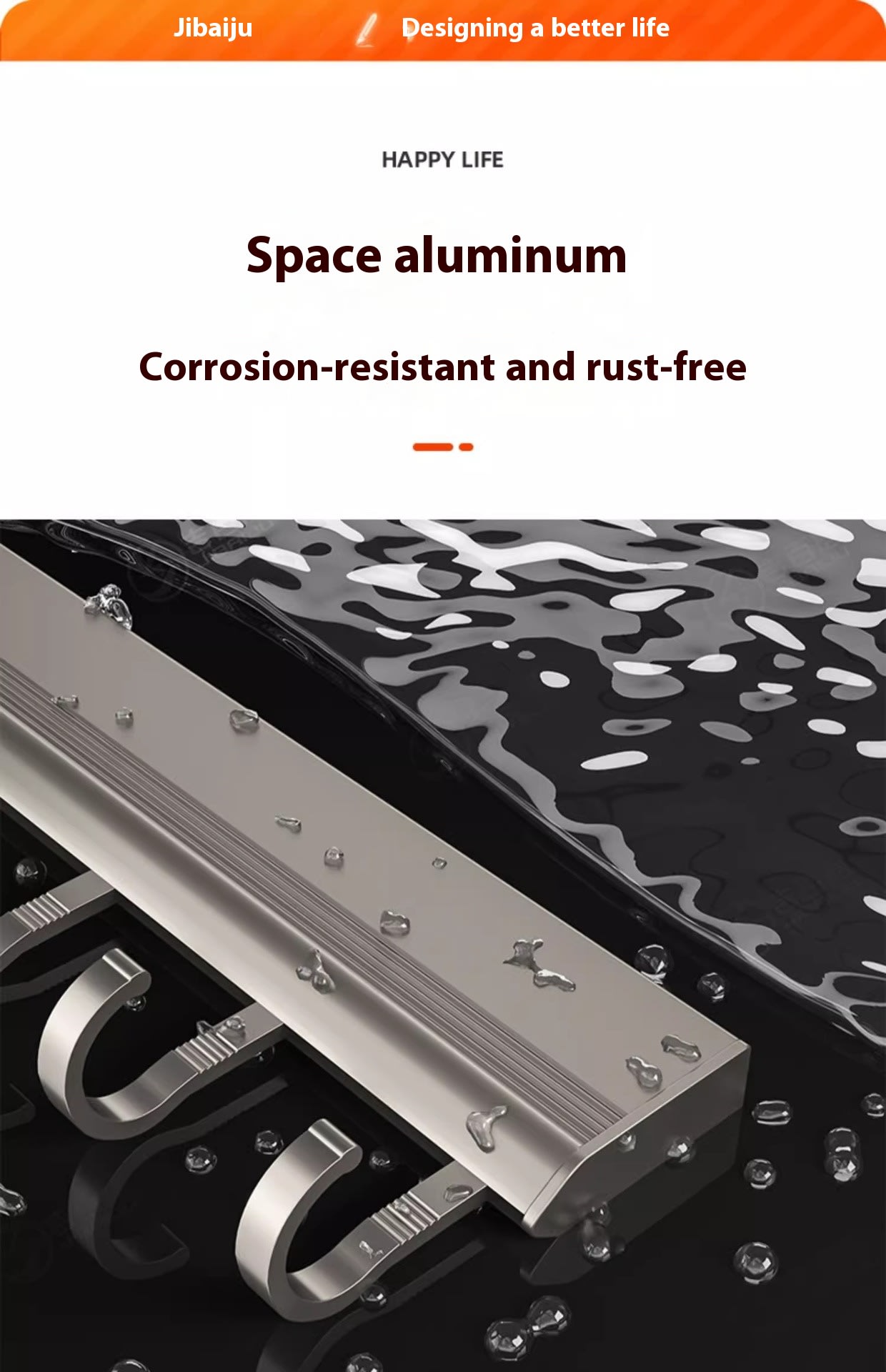 Factory Supply Kitchen Hook Rack Punch-free Wall-mounted Rack Aerospace Aluminum view 4