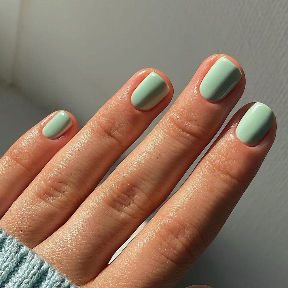 Classic Solid Color Fake Nails Color Short Square view 5