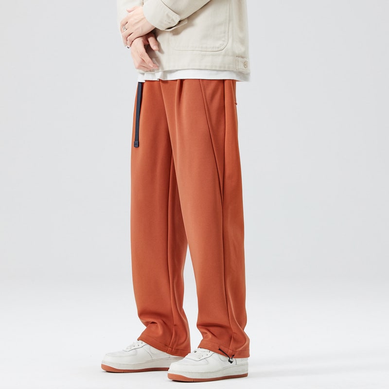 Knitted Beads Dopamine Multicolor Optional Straight Mopping Pants view 11