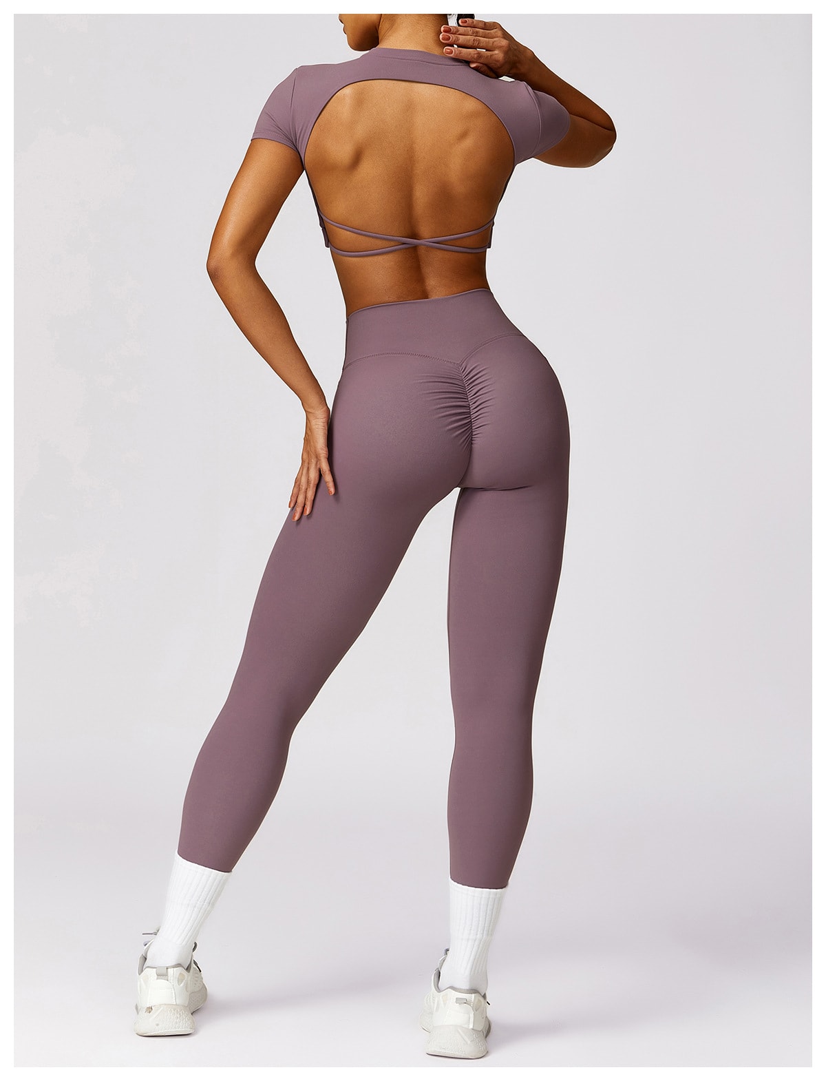 Women's Brushed Back Skinny Running Sports Outerwear Quick-drying Workout Clothes Suit view 13