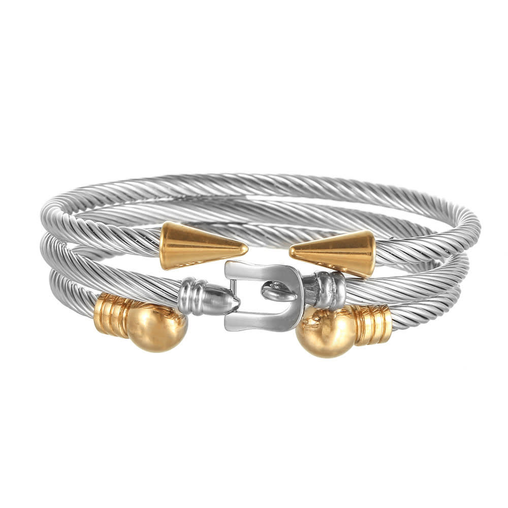 Titanium Steel Bracelet Suit Punk Creative Personality Roman view 4