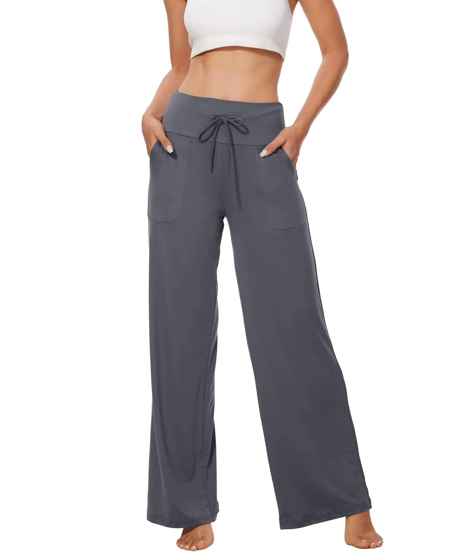 Women's Pajama Printed Wide-leg Pants High Waist view 14