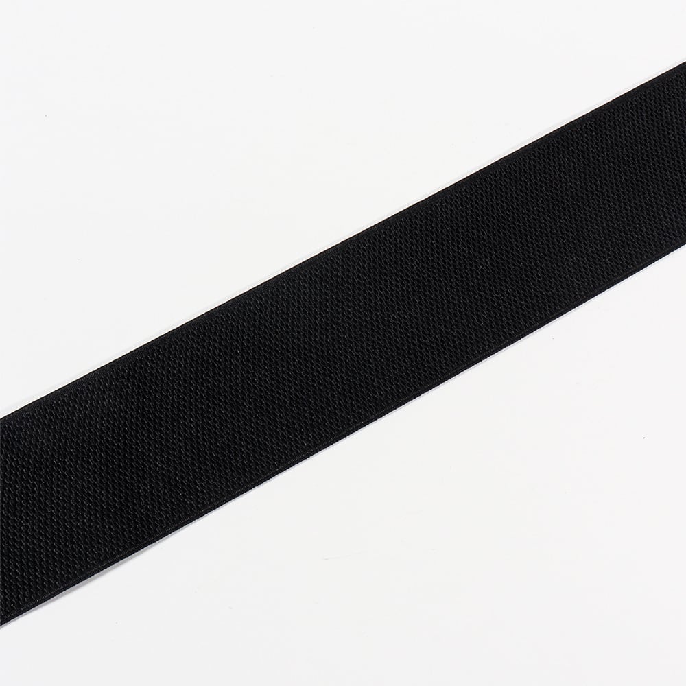 Elastic Female Black Rhinestone Square Buckle Elastic Waistband view 15