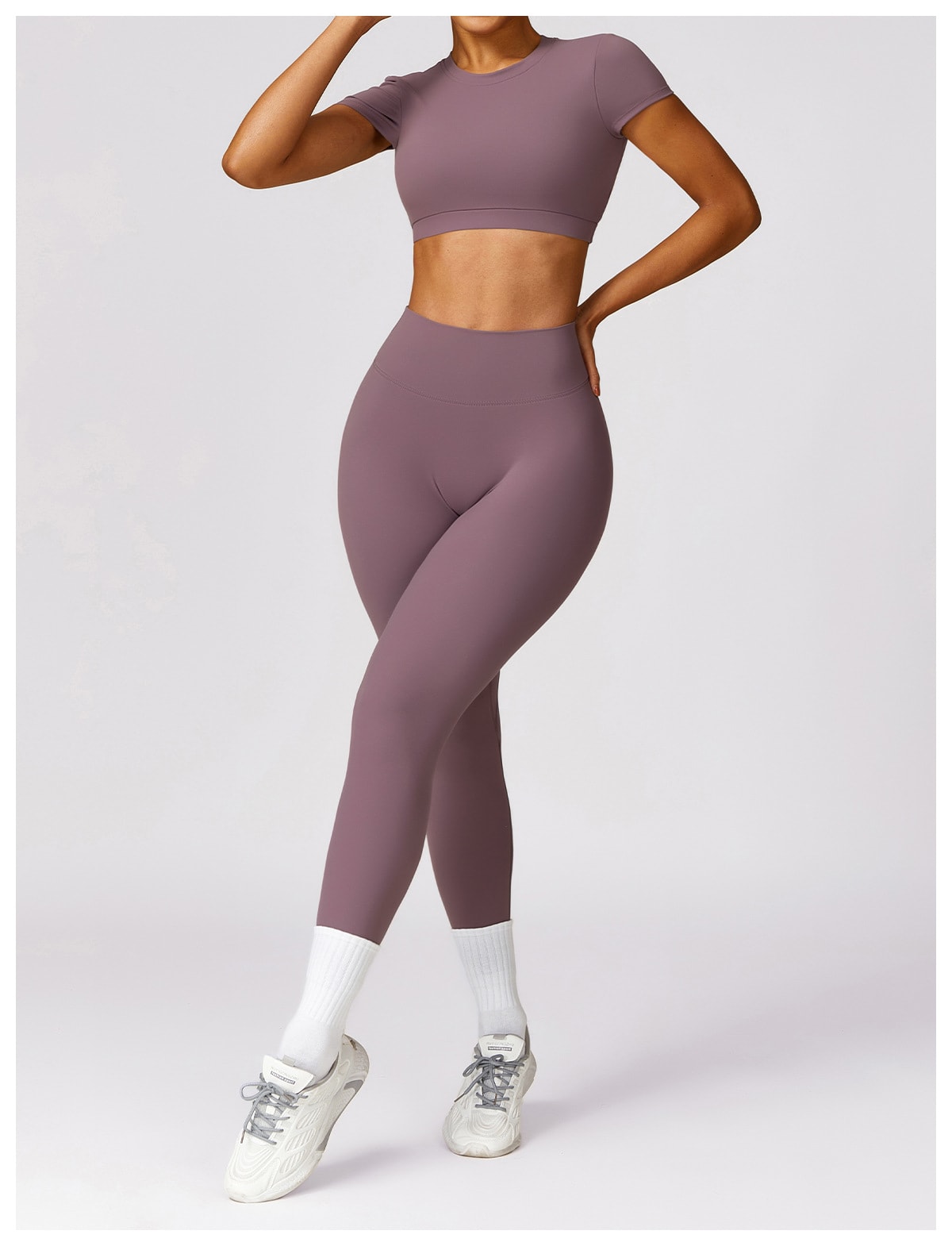 Women's Brushed Back Skinny Running Sports Outerwear Quick-drying Workout Clothes Suit view 9