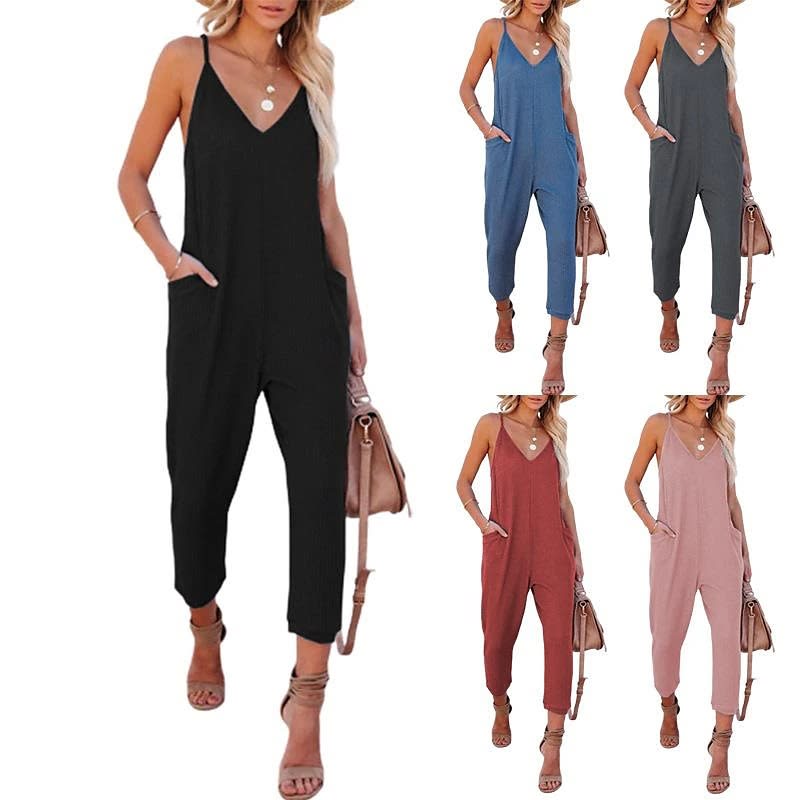 Women's Large Pocket Loose Jumpsuit view 7