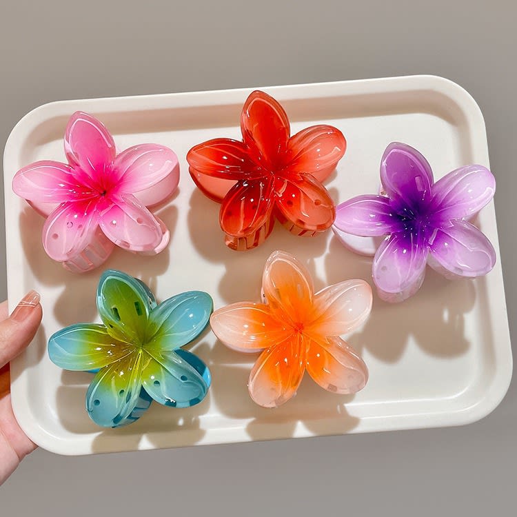 High Sense Plumeria Rubra Seaside Holiday Barrettes view 4