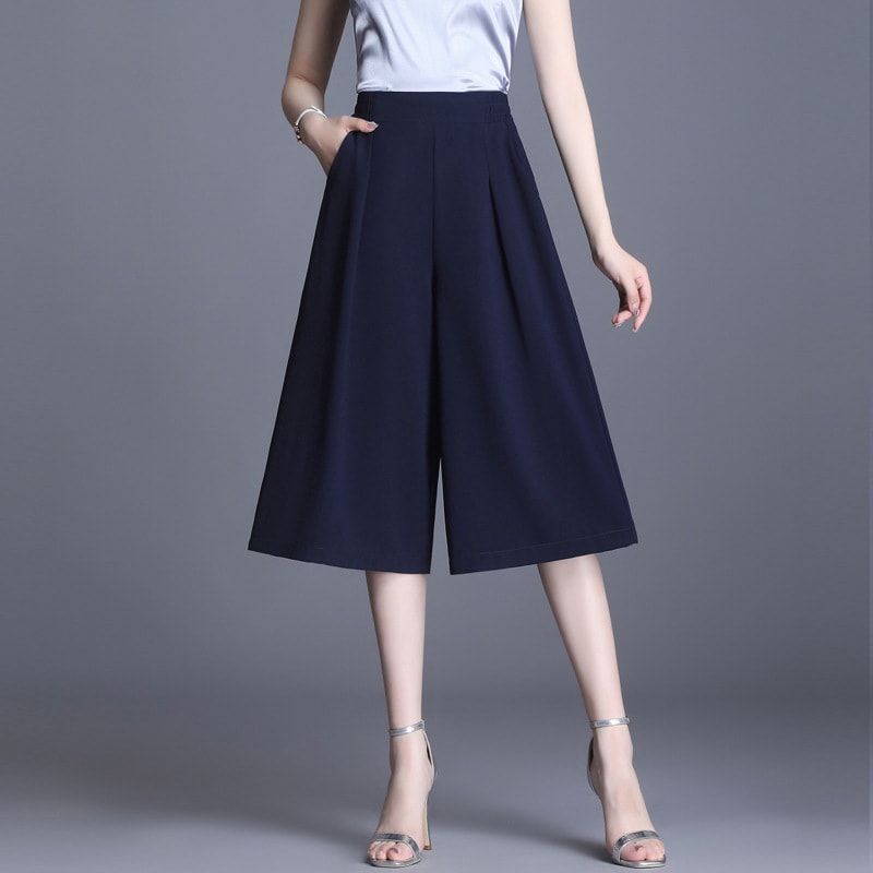 Women's Chiffon High Waist Wide Leg Pants Thin Loose Slimming view 7