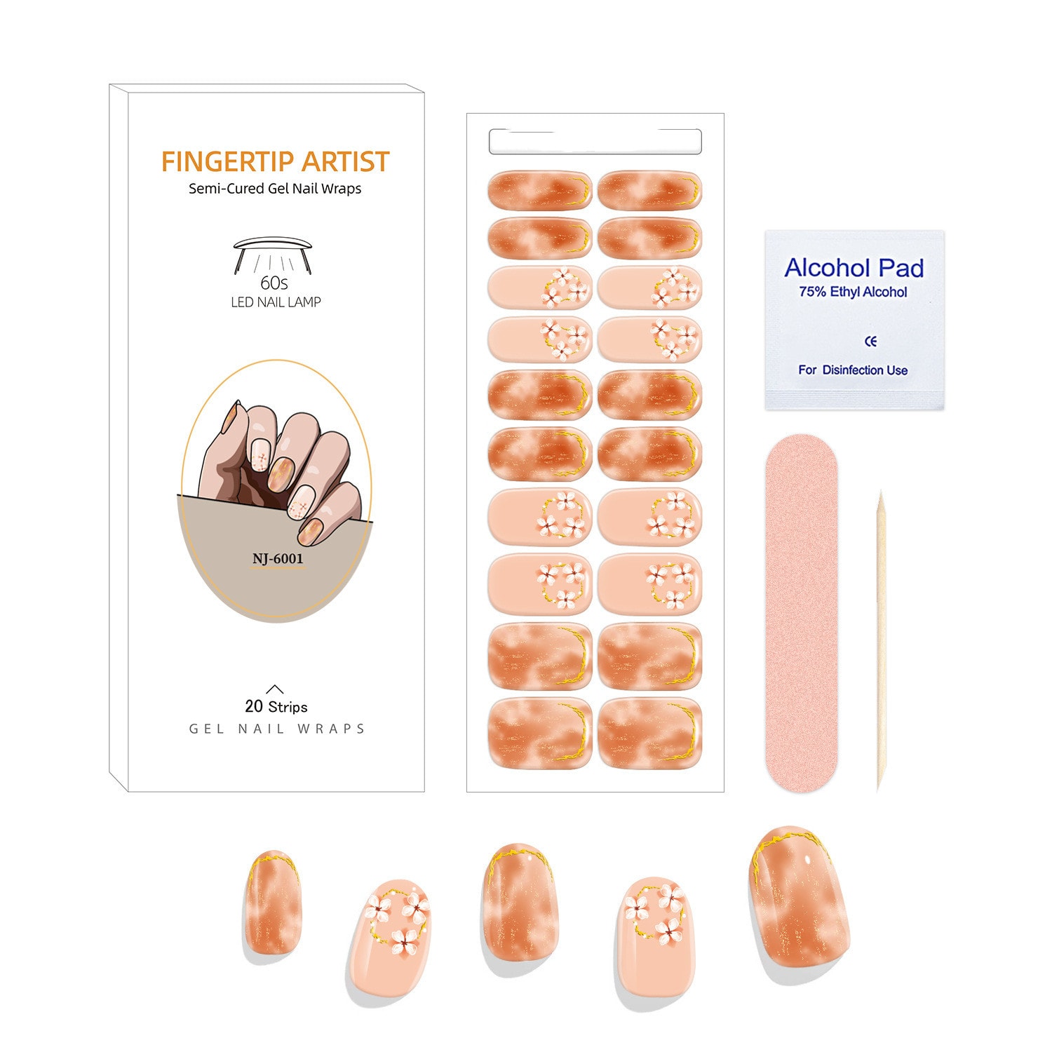 UV Semi-curing Gel Nail Stickers view 10