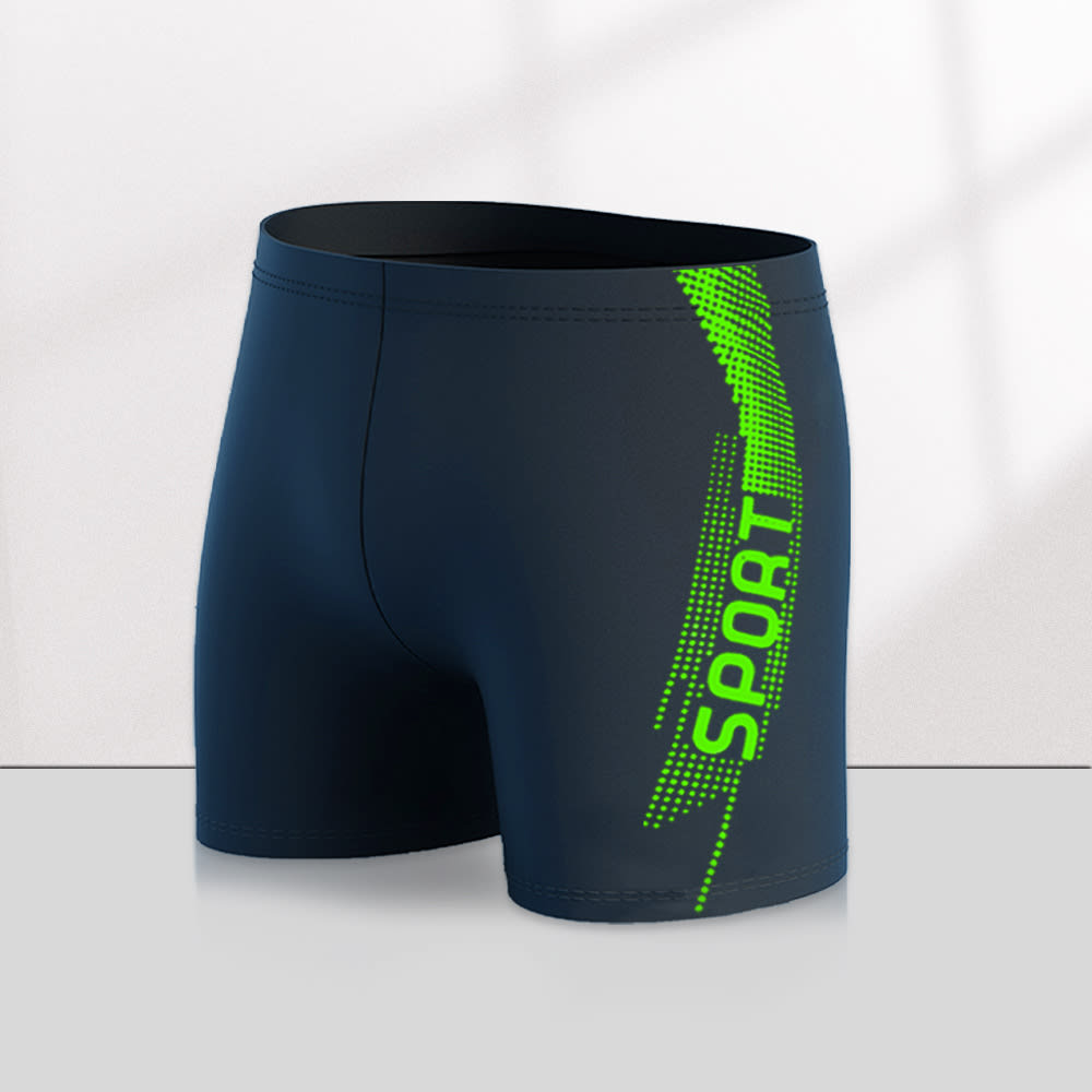 Men's Quick-drying Professional Sports Fitness High Waist Swimming Trunks view 7