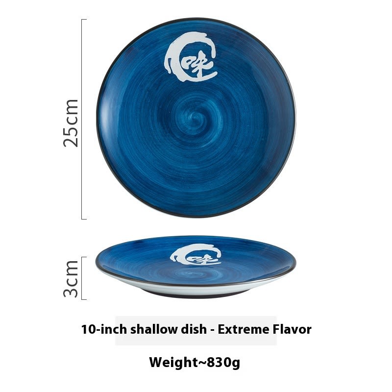Creative Ceramic Round Shallow Household Western Cuisine Steak Plate view 15