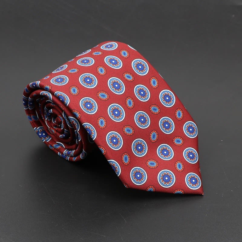 Super Soft Bohemian Silk Ties Men's Fashion 75mm Necktie view 37