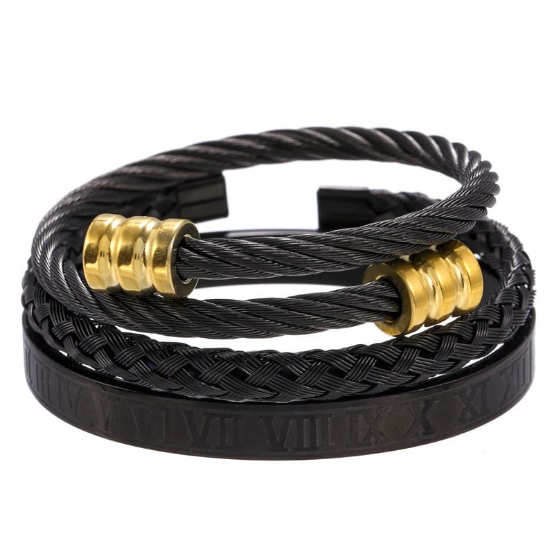 Titanium Steel Bracelet Suit Punk Creative Personality Roman view 42