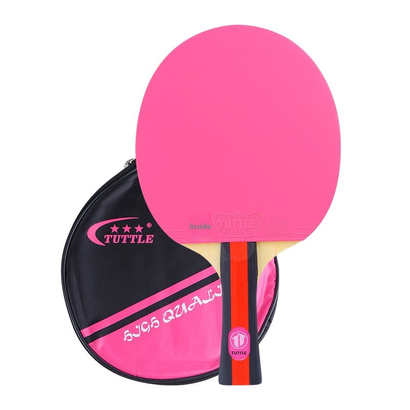 Colorful Pure Wood Single Racket Cover Professional High Elastic Long Handle Horizontal view 17