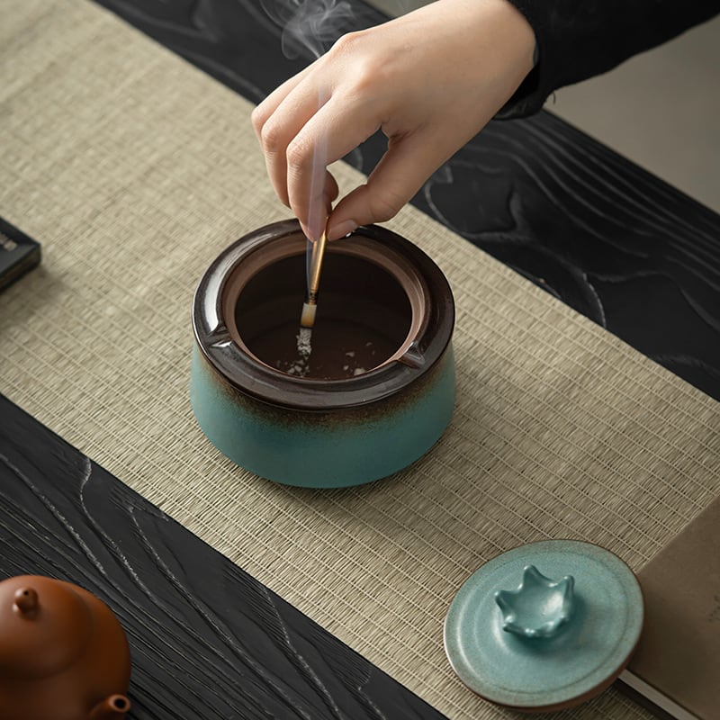 Ceramic Creative Tea Table High-end Entry Lux Ashtray view 2