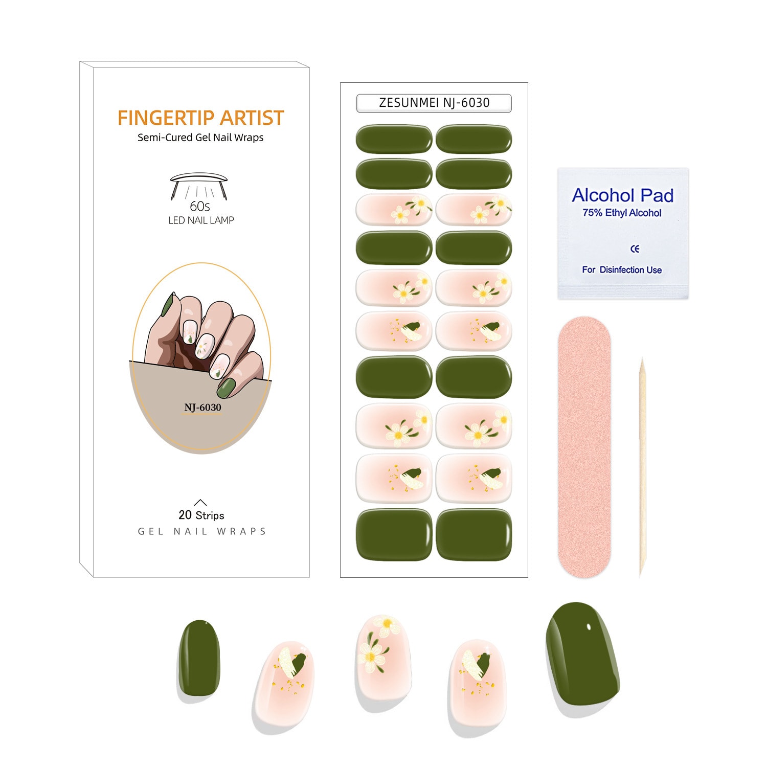 UV Semi-curing Gel Nail Stickers view 28