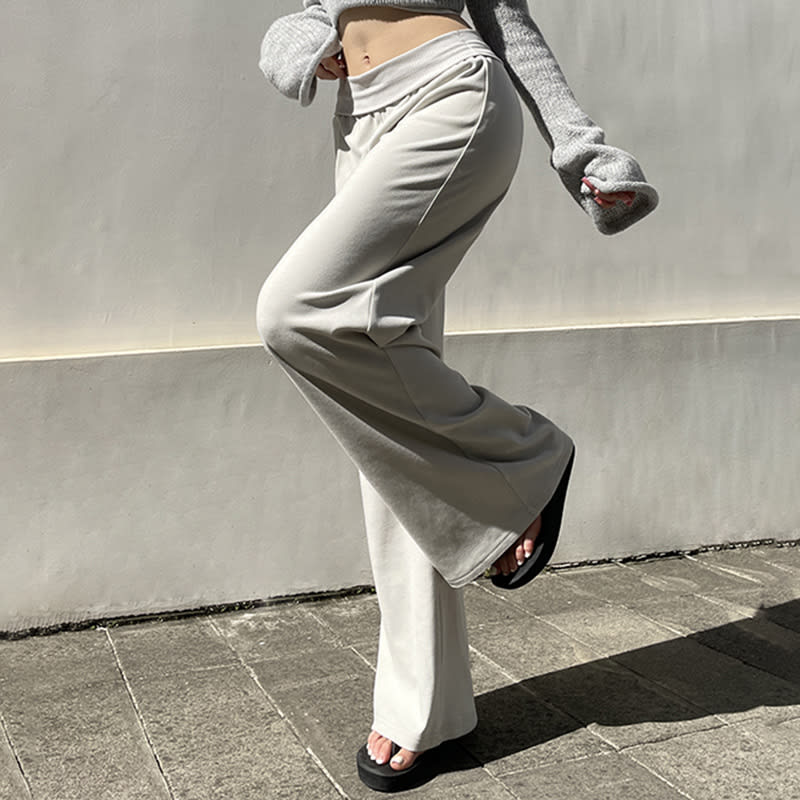 European And American Style Draping Effect Wide Leg Pants view 6