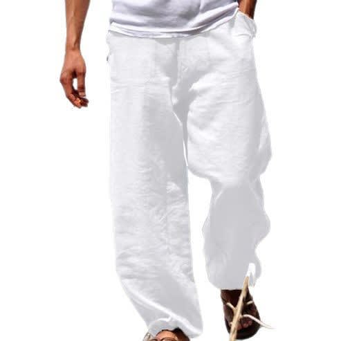 Men's Trousers Summer Drawstring Elastic Waist Beach Pants view 14