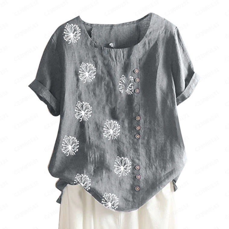 Women's Top Clinch Vintage Cotton And Linen Printing view 2