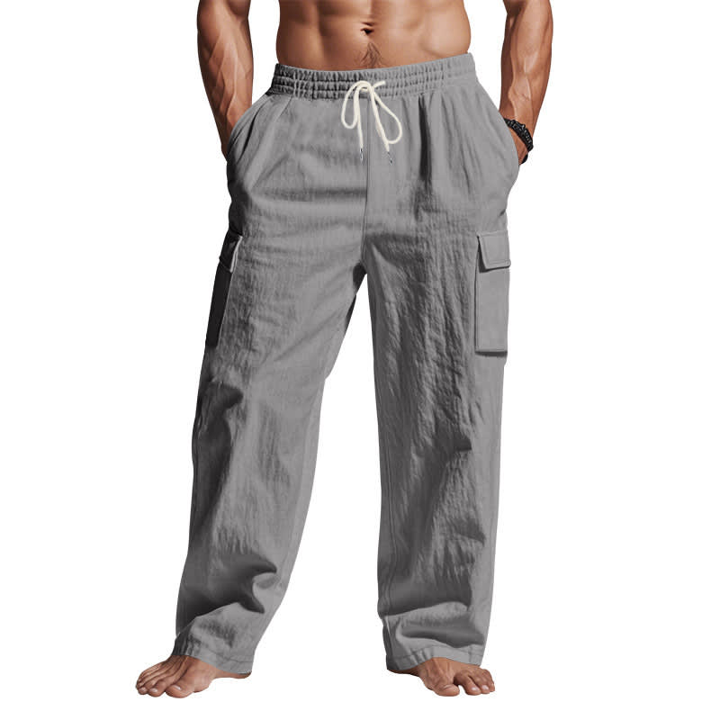 Multi-pocket Loose Casual Trend Wide-leg Pants view 3