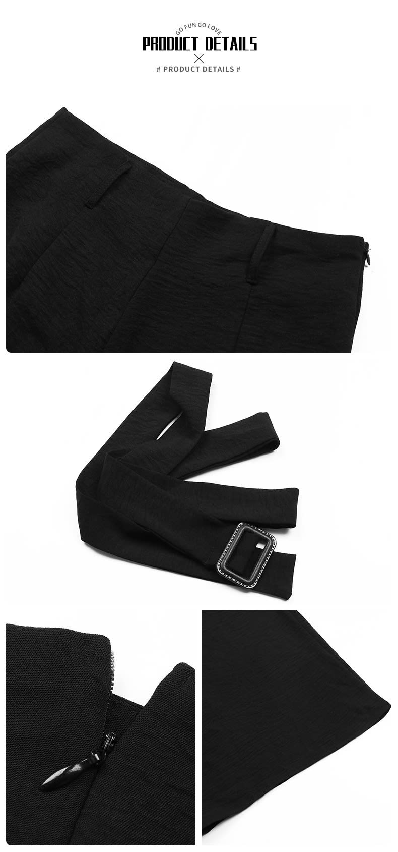 Foreign Trade High Waist Wide Leg Casual Trousers view 14