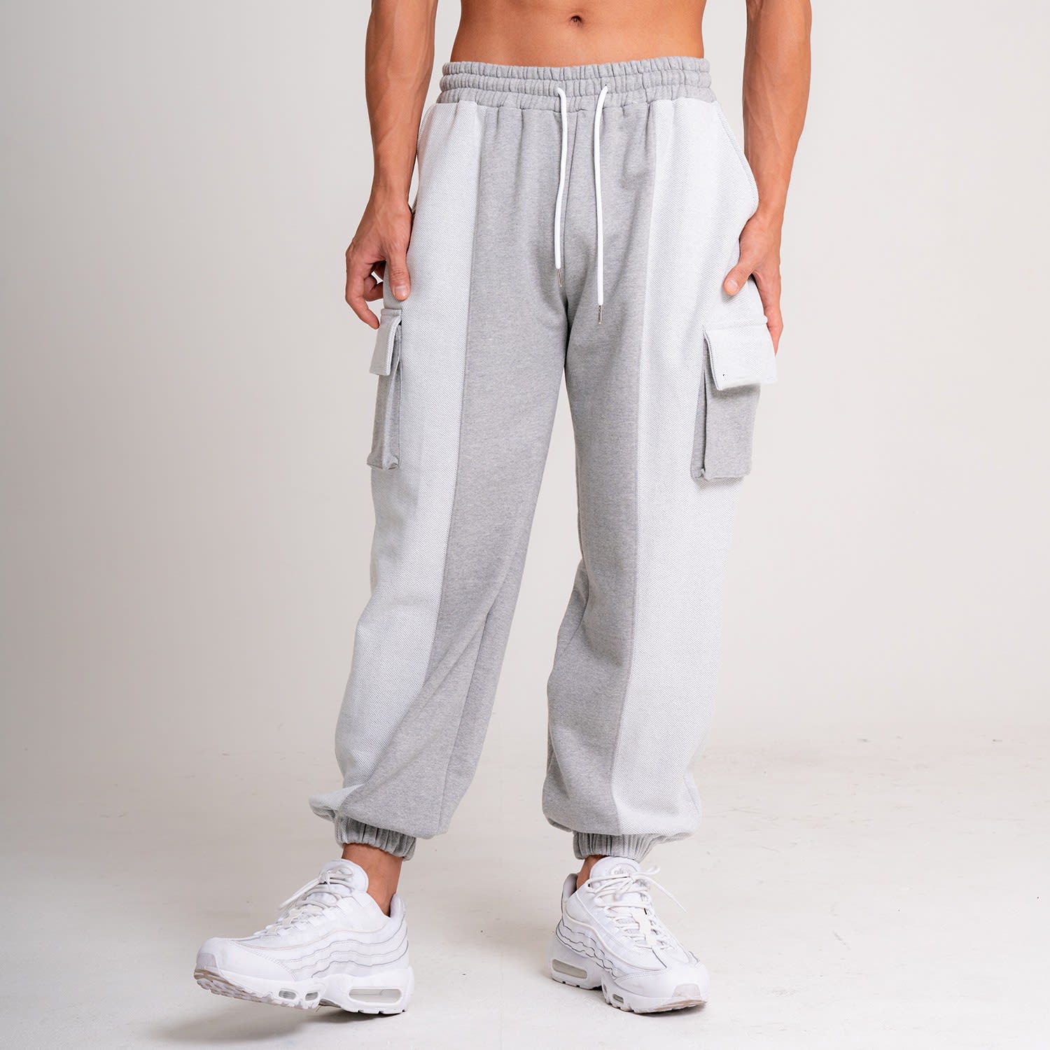 Loose Men's Exercise Casual Pants Multi-pocket Elastic Drawstring view 4