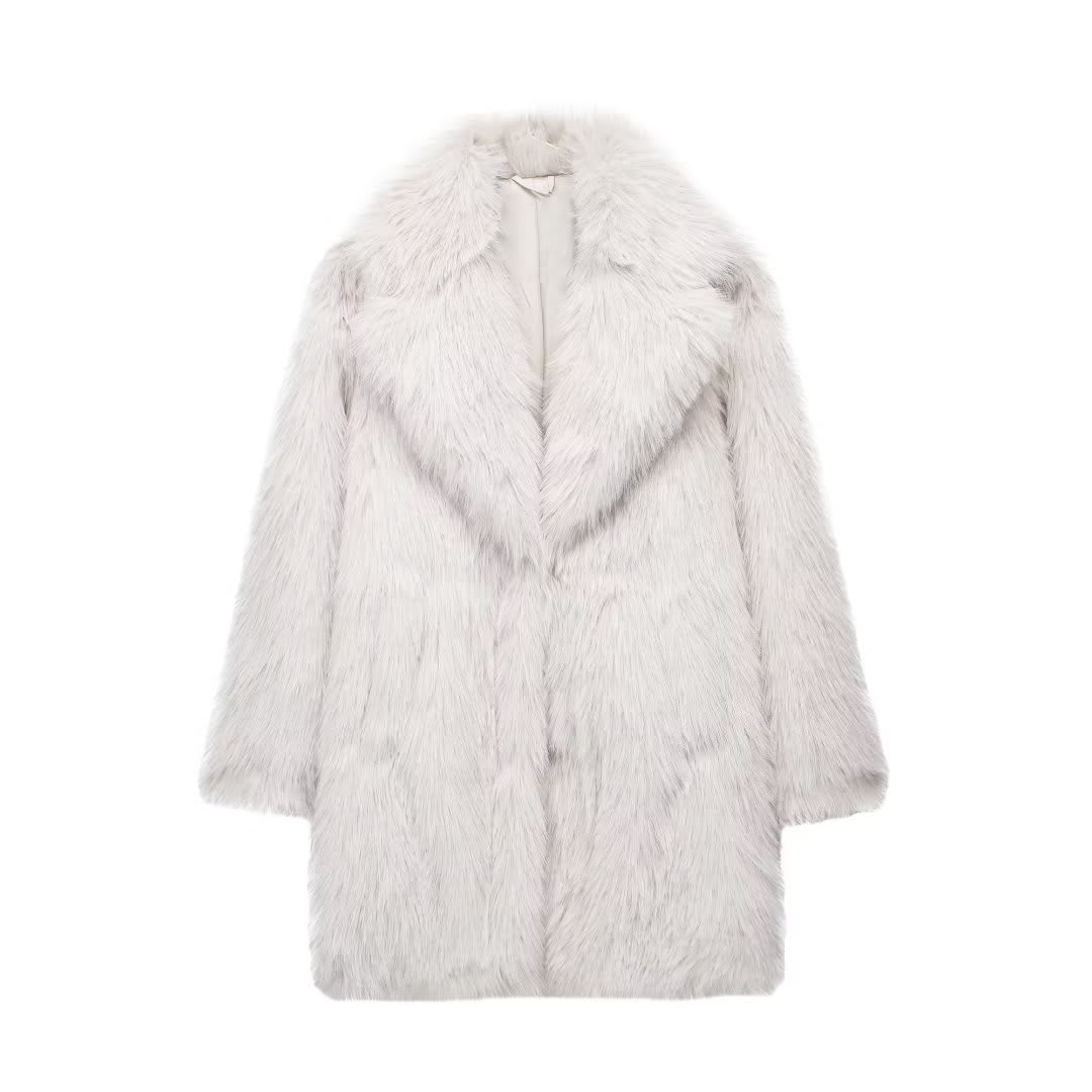 Artificial Fur Warm Coat Thick Coat Women view 5