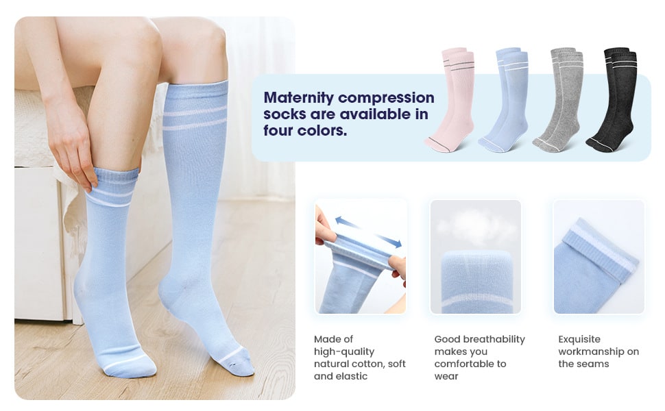 Pregnant Women Elastic Compression Mid-calf Calf Socks Female Skipping Rope Elastic Cycling view 10