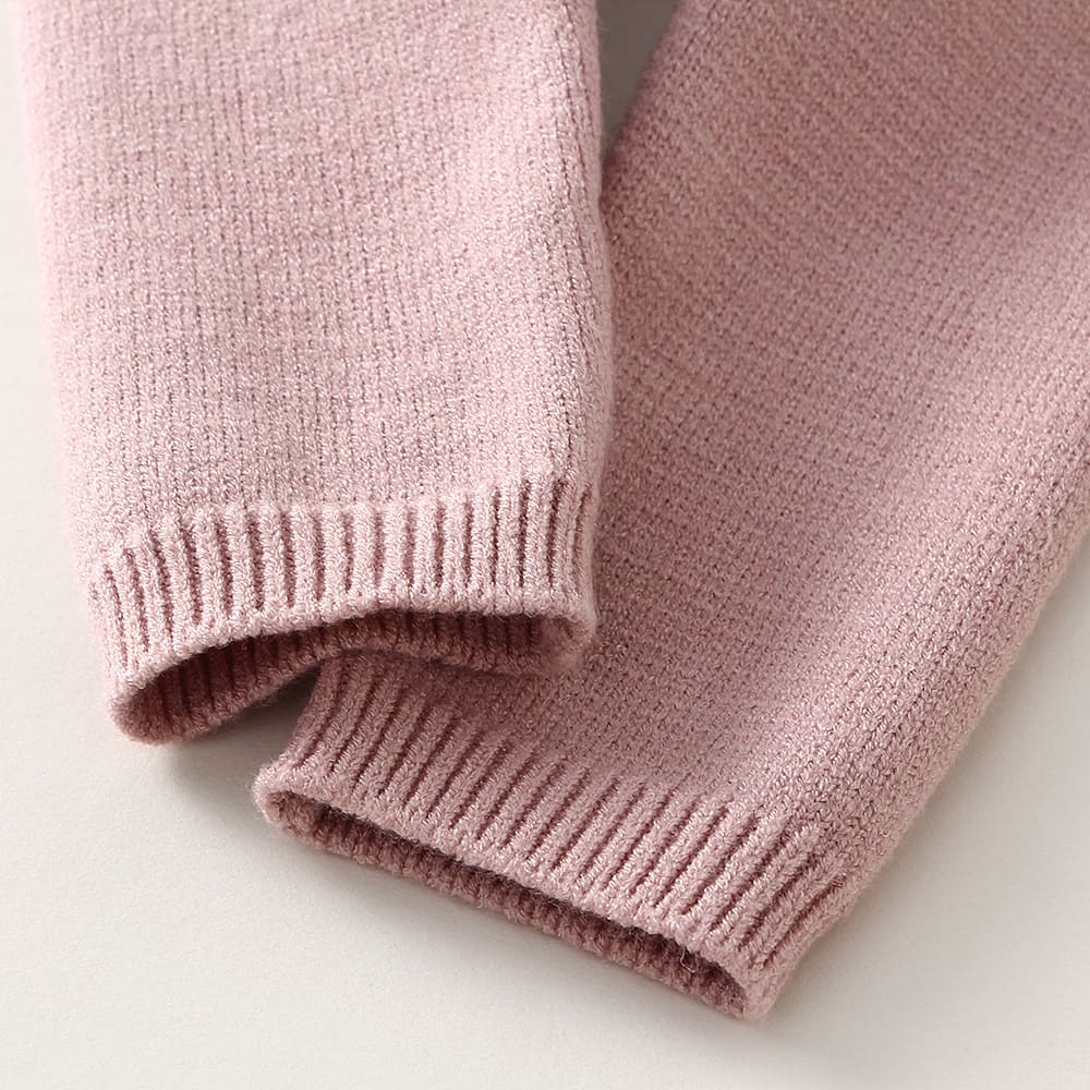 Children's Knitted Love Solid Color Sweater And Pants Set view 4