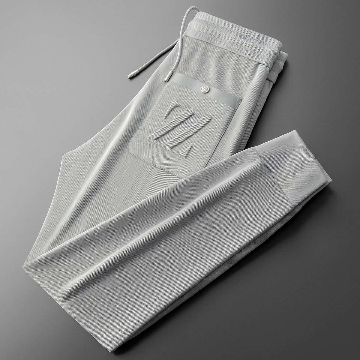 Embroidered Sports Style With Letters Casual Pants view 3