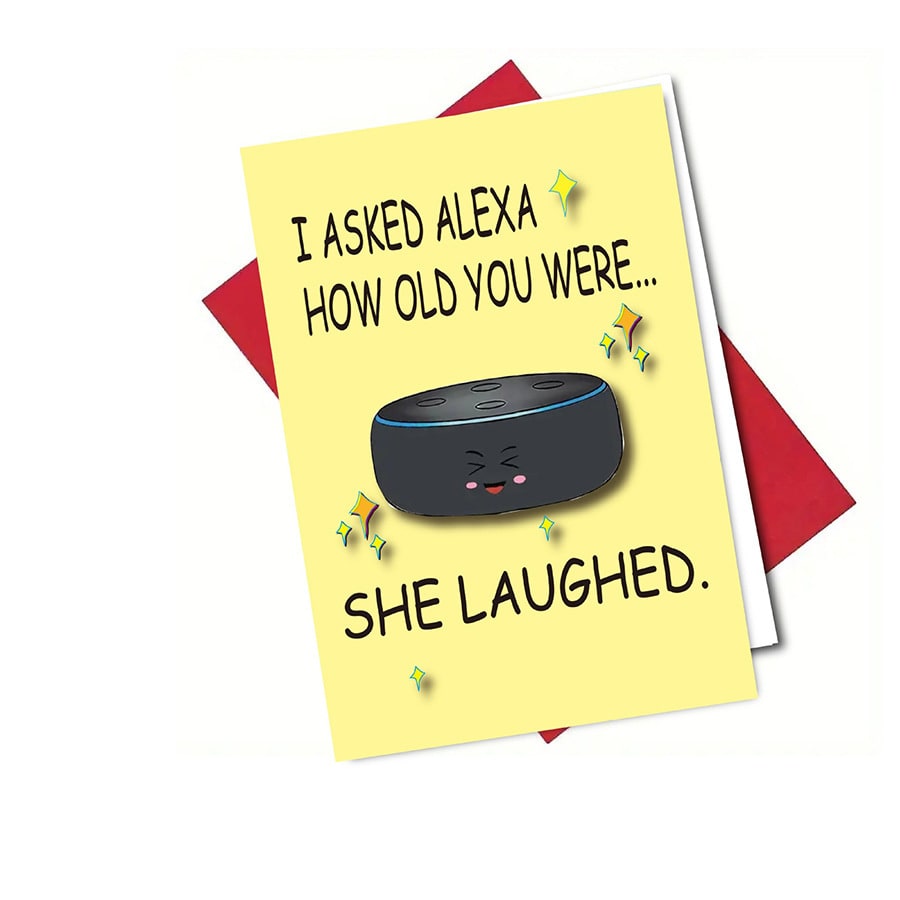 Birthday Greeting Card Funny Greeting Card Funny Text Cartoon Greeting Card view 12