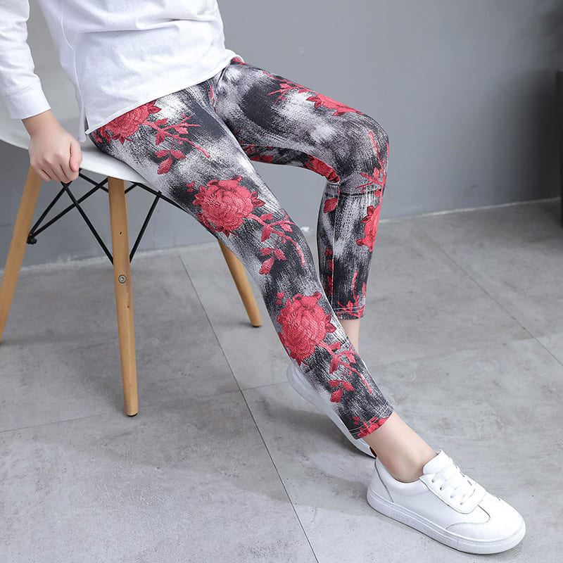 Leggings Modal Cropped Pants Outer Wear Girls' Stretch Tights Classical view 24