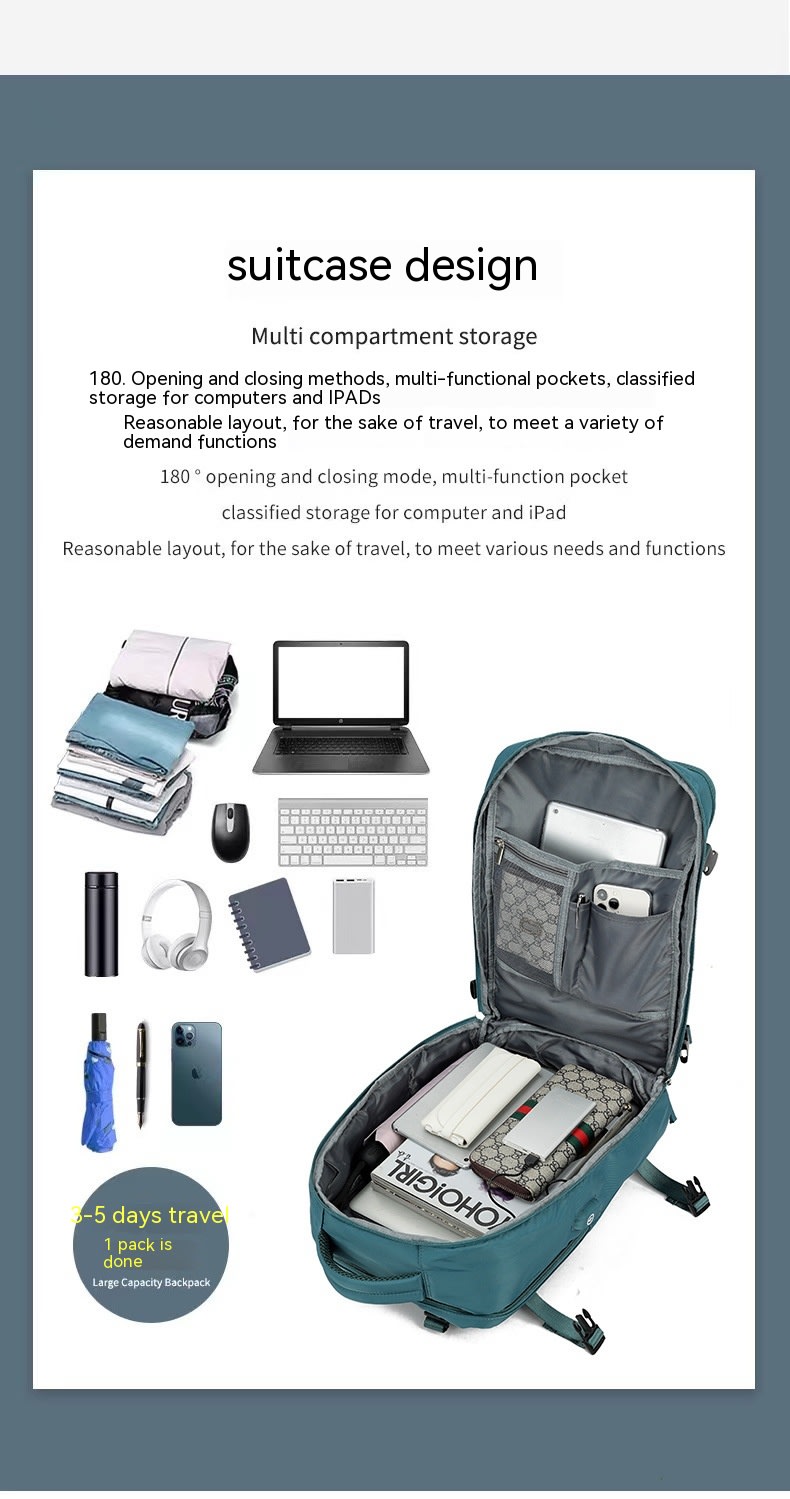 Large Capacity Nylon Travel Waterproof Outdoor Dry Wet Separation Backpack Lightweight Multi-function Bag view 22