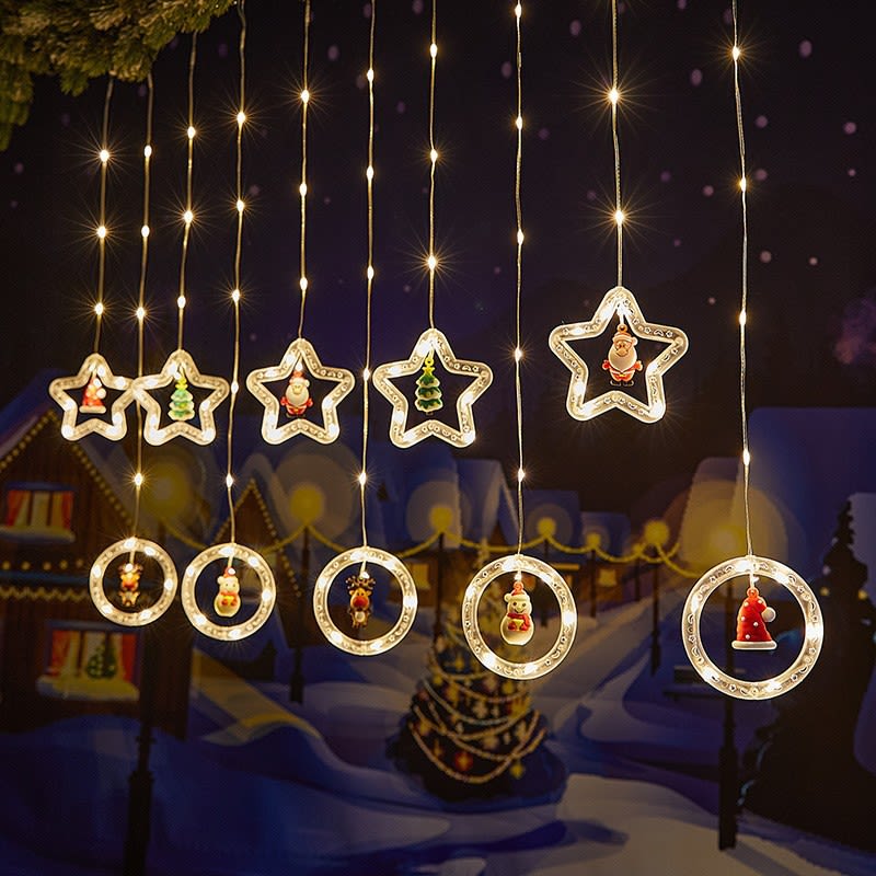 Christmas Curtain Lighting Chain Decoration view 3