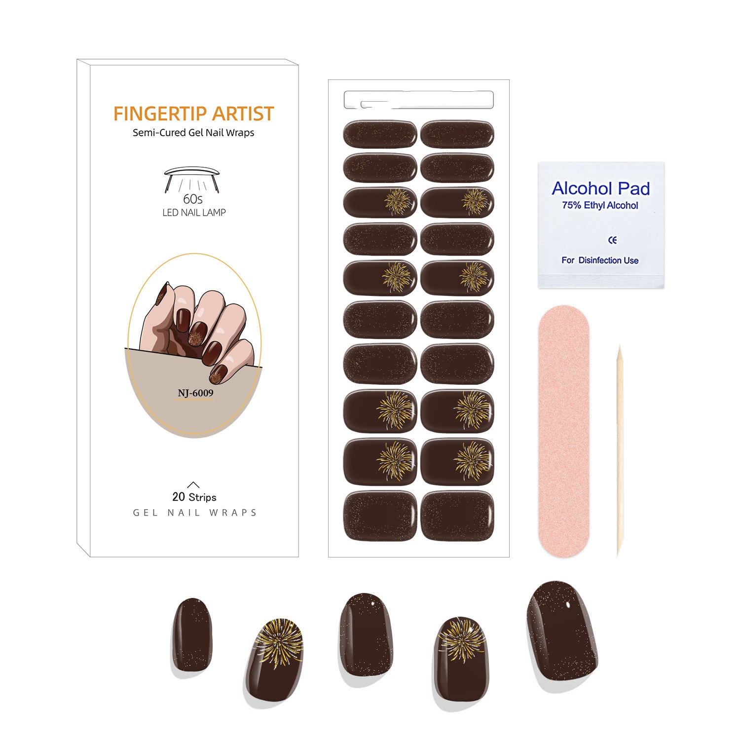 UV Semi-curing Gel Nail Stickers view 19
