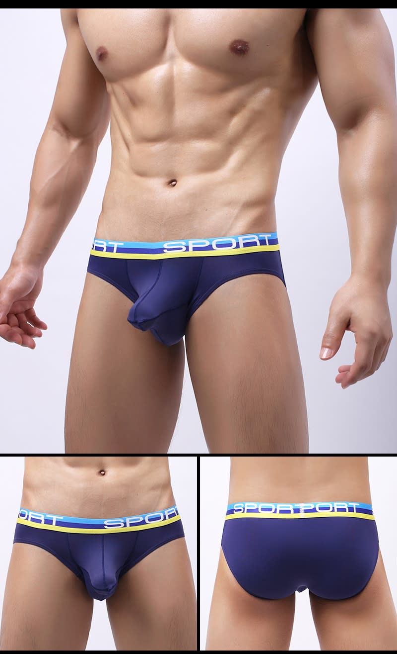 Sexy Three-dimensional Bullet Separation Bag Men's Underwear Panties Nylon Breathable Elastic Ice Silk Fabric view 18