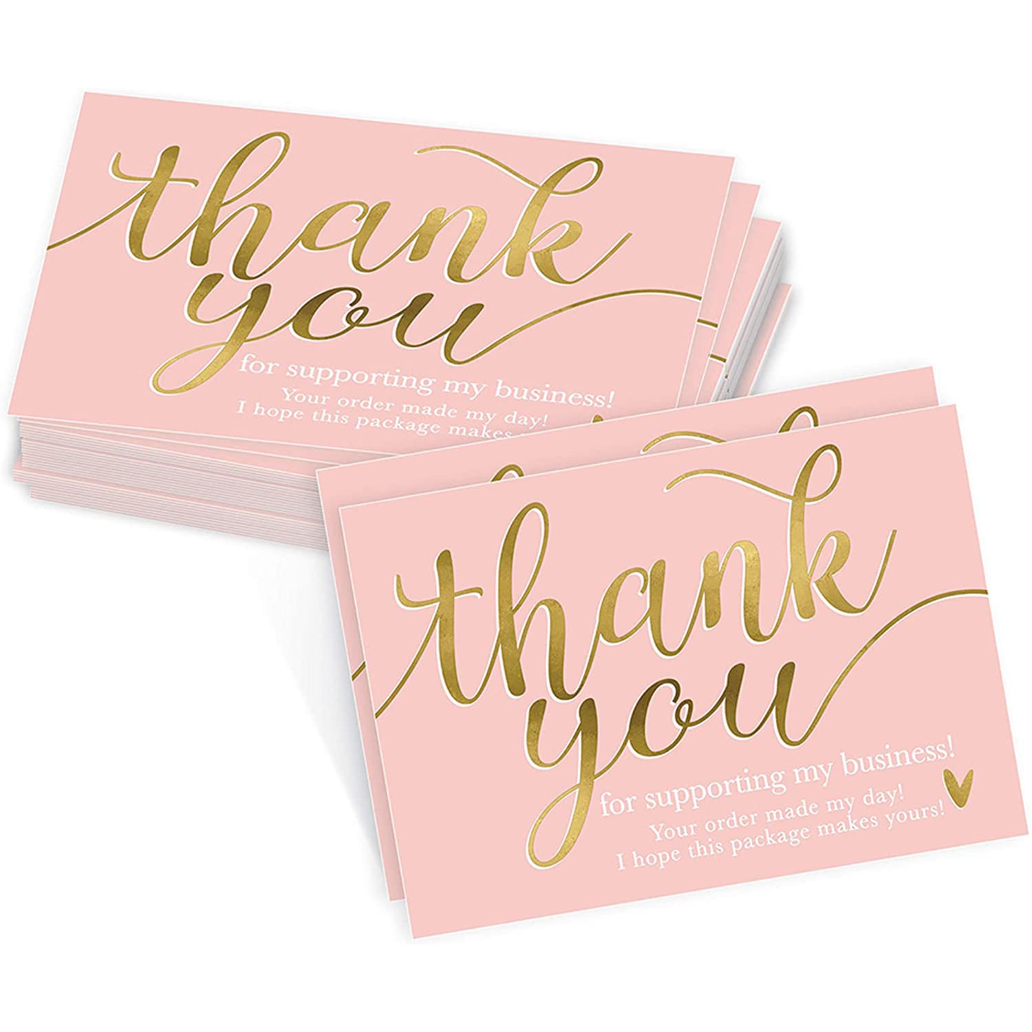 50 SheetsPack 5 9cm Thank You For Supporting My Small Business Thank-you Card view 4