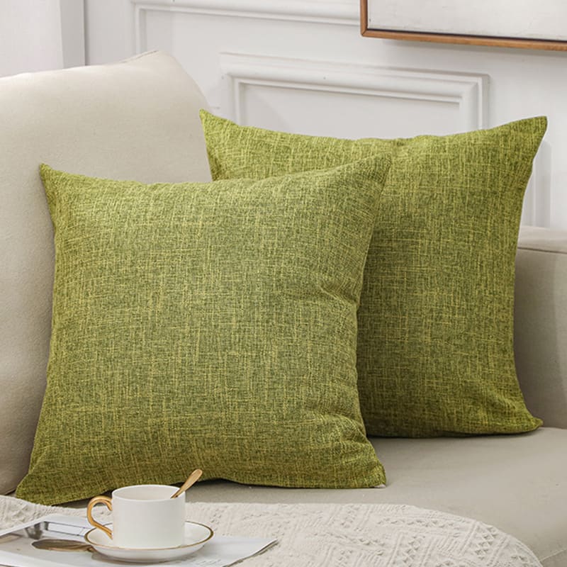 Solid Color Linen Sofa Cotton And Linen Pillow view 13