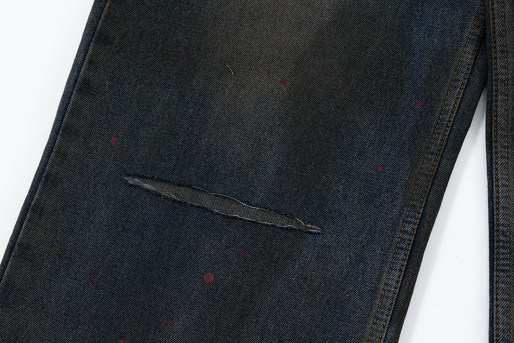 Make Old Ripped Dirty Denim Trousers For Men view 12