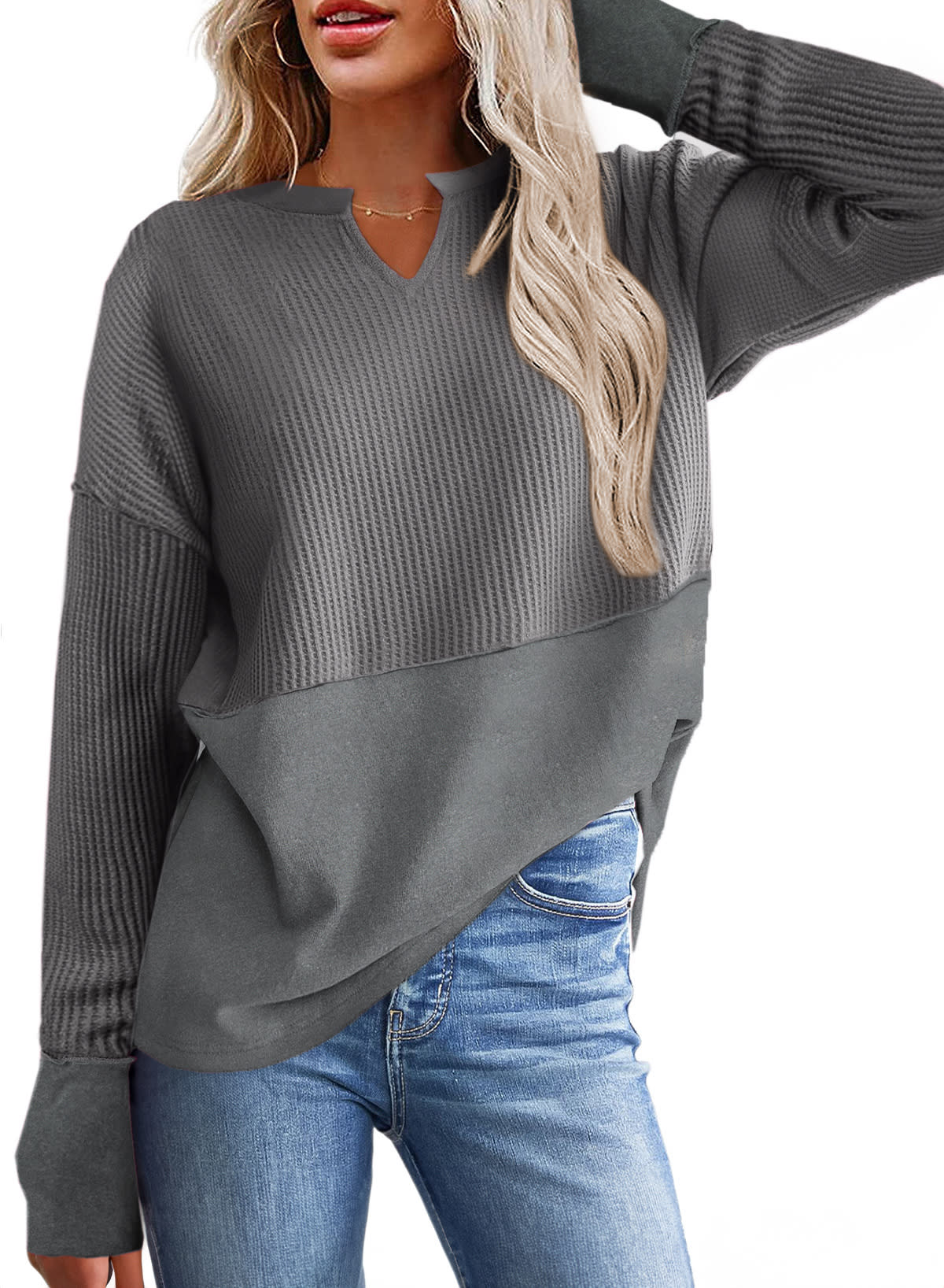 Autumn And Winter New Solid Color Loose Sweater Women's Top view 11