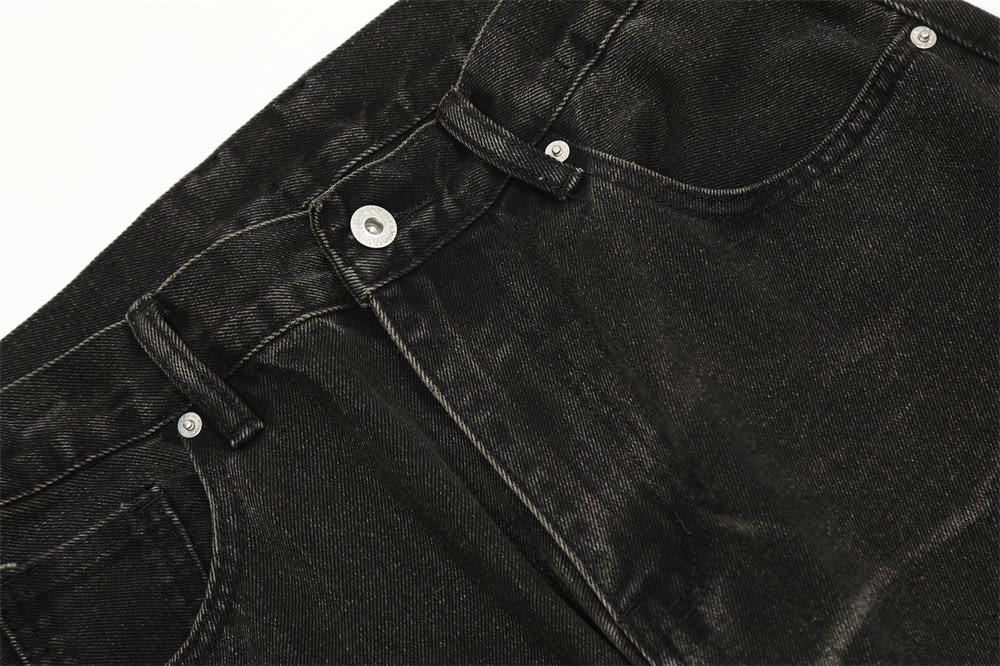 Tie-dyed Water Ripple Denim Trousers For Men view 17