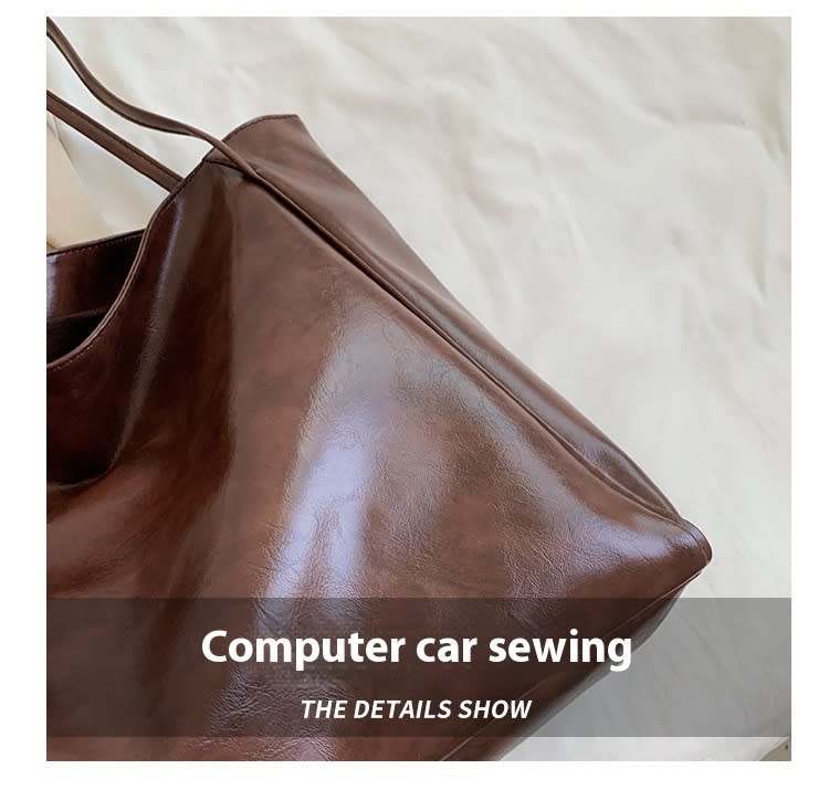 Vintage Women's Tote Bag Athletic Casual Fashion Large Capacity Leather Shoulder Bag Shopper Harajuku Simple Handbag view 21