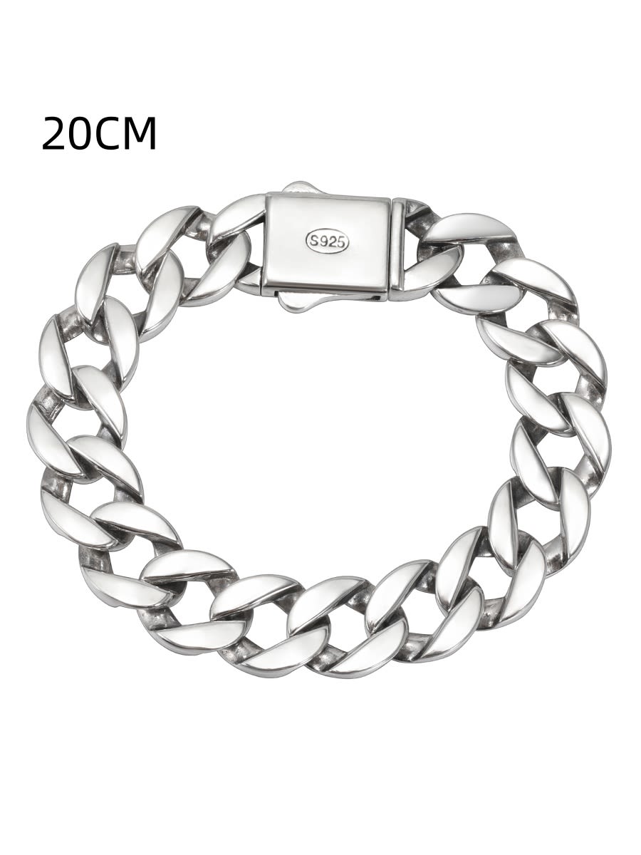 S925 Sterling Silver 13mm Thick Cuban Bracelet view 9