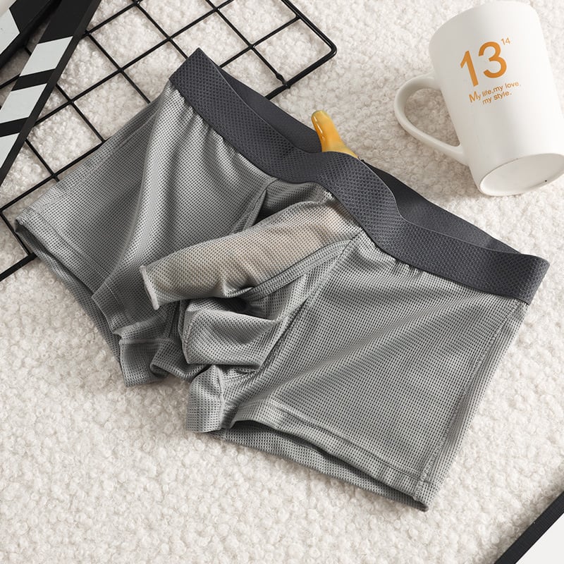 Men's Ice Silk Boxer Mesh Breathable Underwear view 2