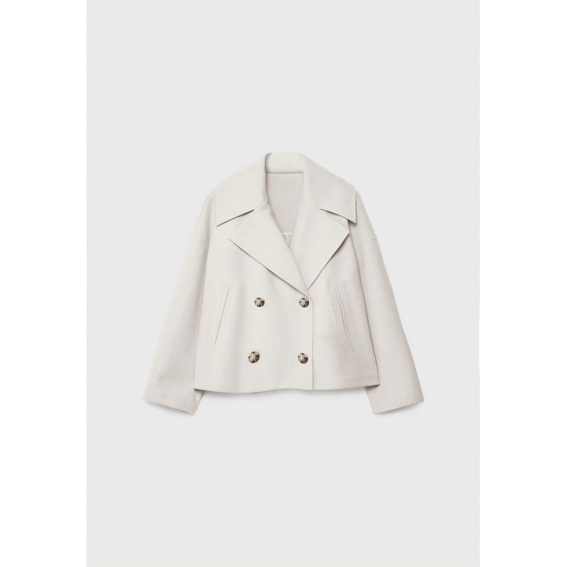 Ins Double-breasted Lapel Blazer Jacket Fashion Loose Woolen Short Coat Elegant Commuting Women's Clothing view 8